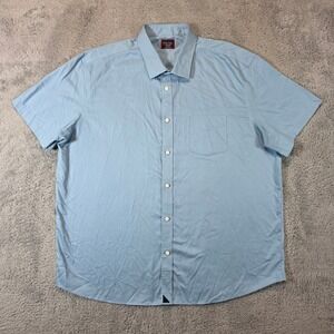 UNTUCKit Shirt Mens 3XL Blue Short Sleeve Solid Hargrove WF Casual Button Down